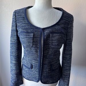 Banana Republic Blue Tweed Jacket